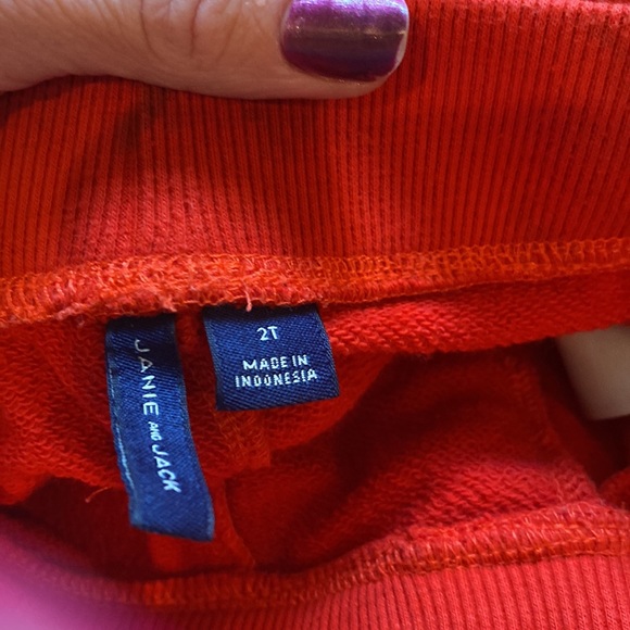 Janie and jack red joggers - Picture 5 of 5